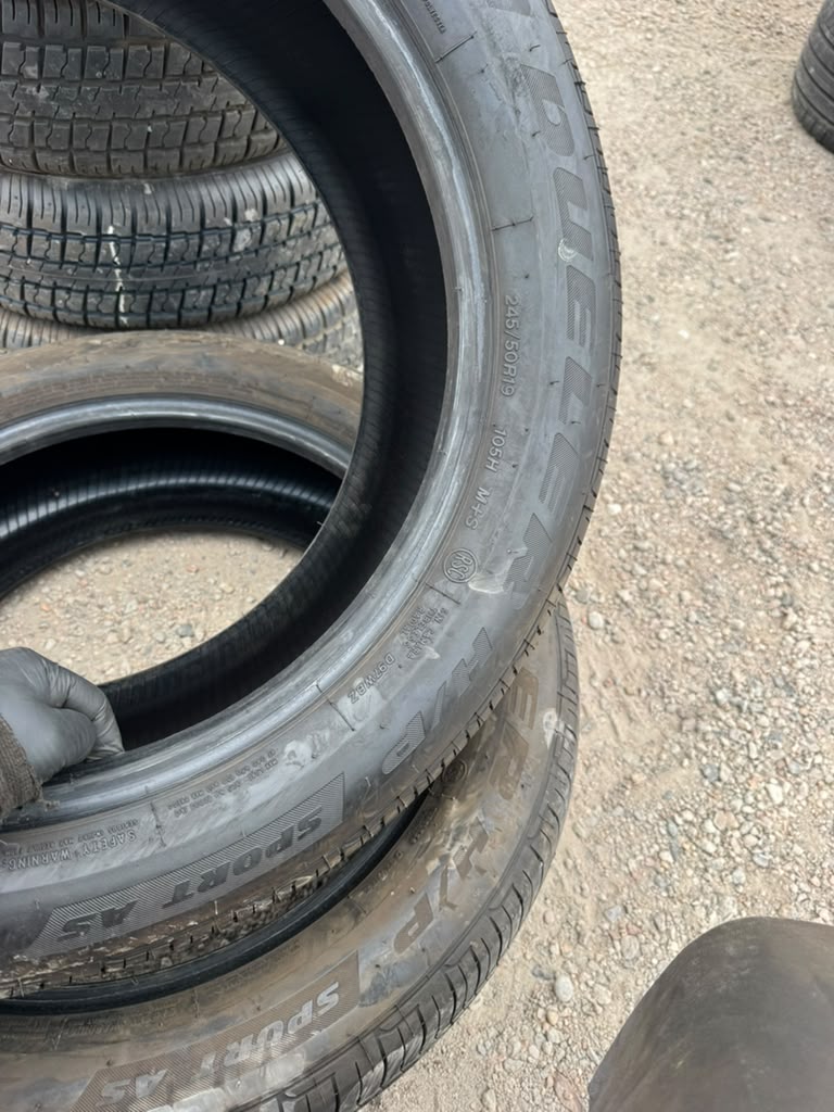 245/50R19 Pair (2 Used Tires) Bridgestone Dueler H/P Sport