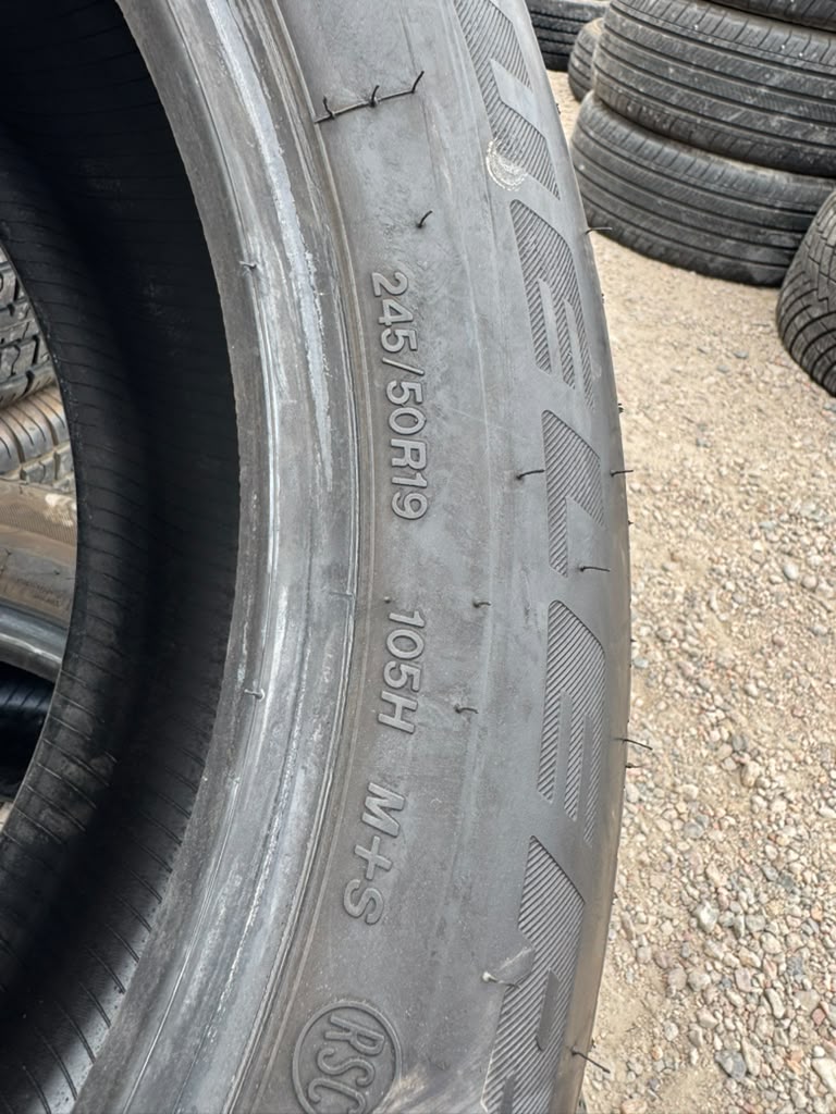 245/50R19 Pair (2 Used Tires) Bridgestone Dueler H/P Sport