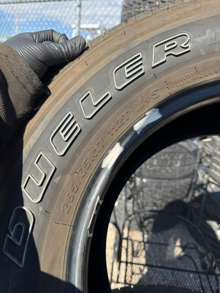265/65R17 Set (4 Used Tires) Bridgestone Dueler LX
