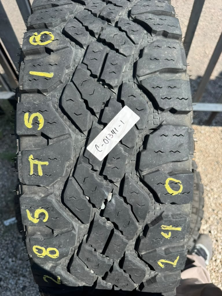 LT285/75R18 Pair (2 Used Tires) Goodyear Wrangler DuraTrac