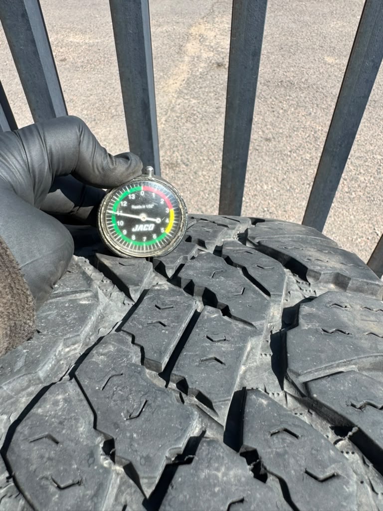 LT285/75R18 Pair (2 Used Tires) Goodyear Wrangler DuraTrac
