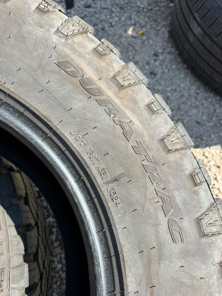 LT285/75R18 Pair (2 Used Tires) Goodyear Wrangler DuraTrac