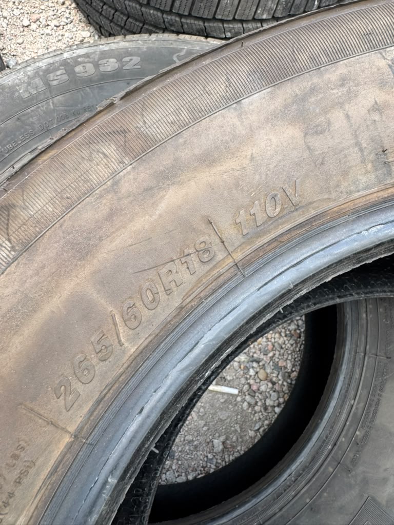 265/60R18 Pair (2 Used Tires) Milestar MS932