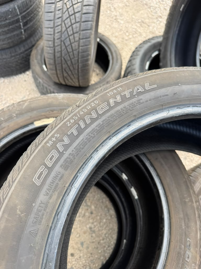 265/45R20 Set (4 Used Tires) Continental Cross Contact LX Sport