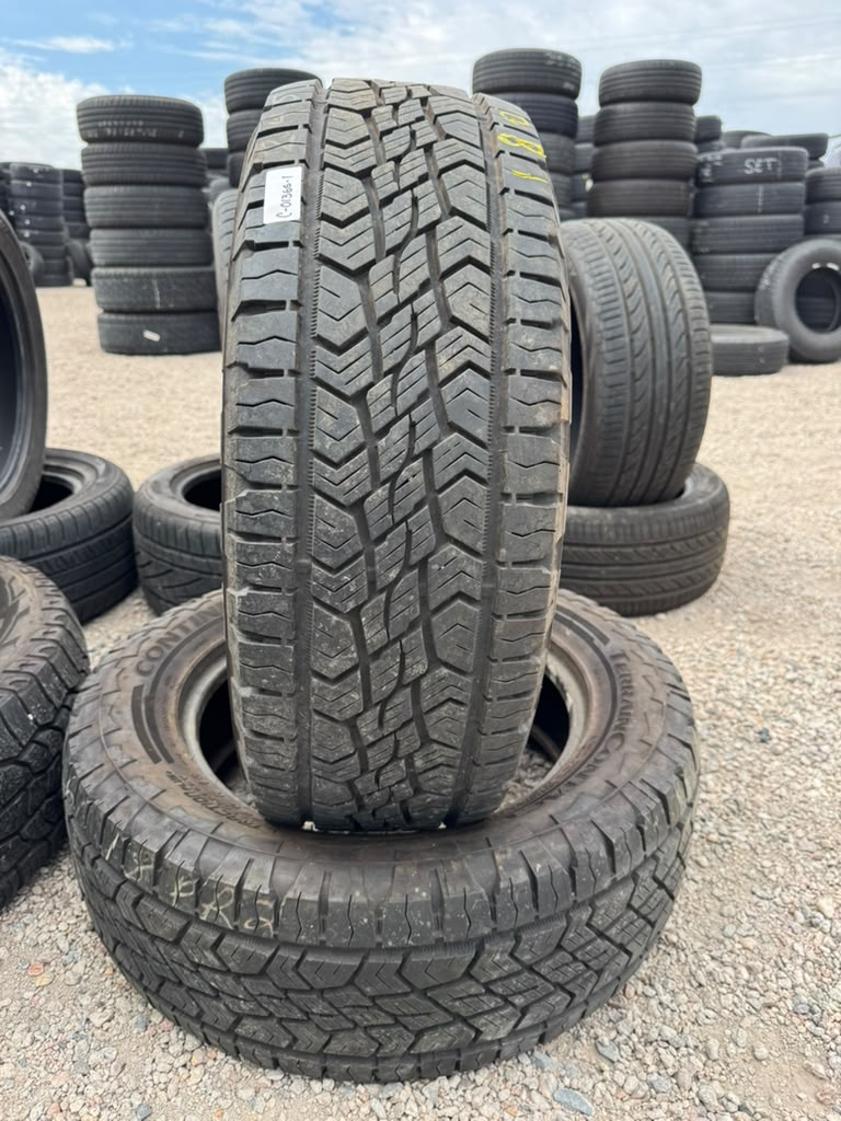 245/60R18 Pair (2 Used Tires) Continental Terrain Contact