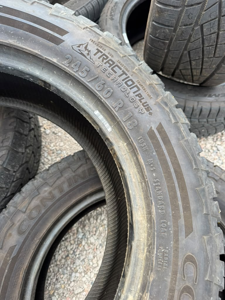 245/60R18 Pair (2 Used Tires) Continental Terrain Contact