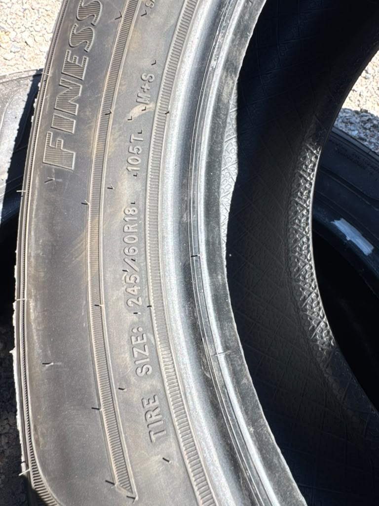 245/60R18 Pair (2 Used Tires) Goodyear Assurance