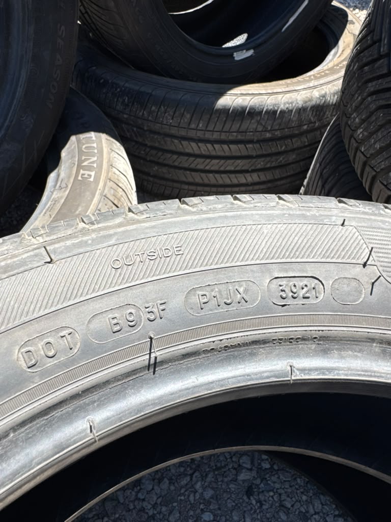 215/55R17 Pair (2 Used Tires) Michelin Defender