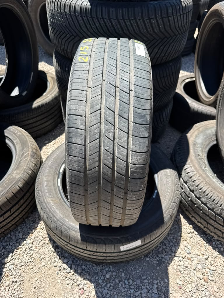 215/55R17 Pair (2 Used Tires) Michelin Defender