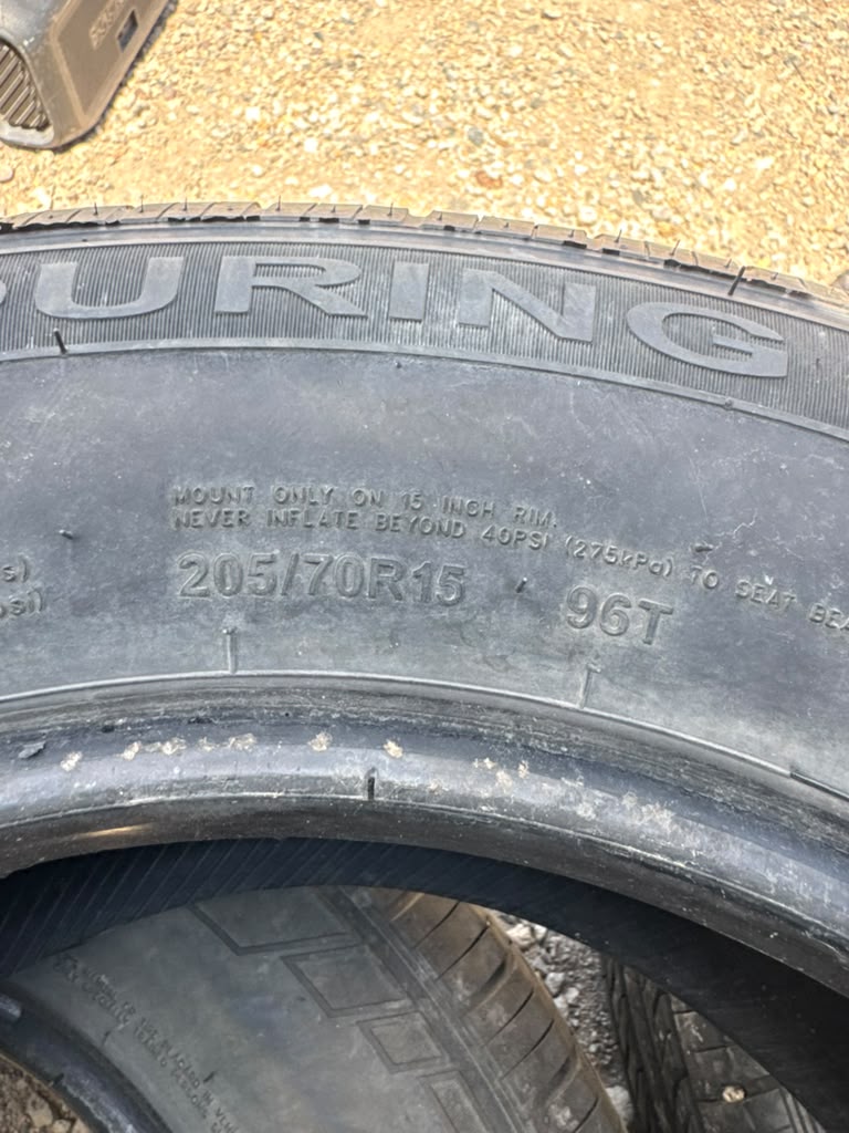 205/70R15 Pair (2 Used Tires) GTRadial Touring