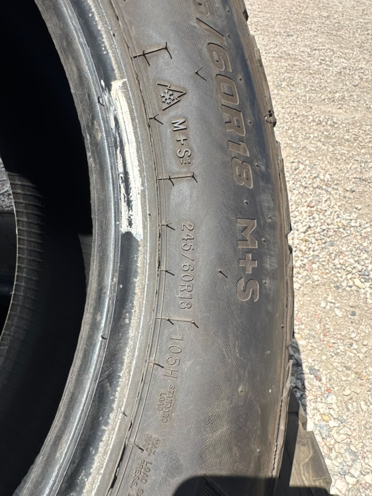 245/60R18 Pair (2 Used Tires) DeanTires Back Country