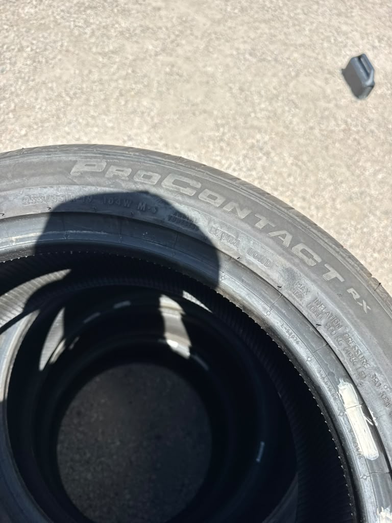 255/45R19 Set (4 Used Tires) Continental ProContact