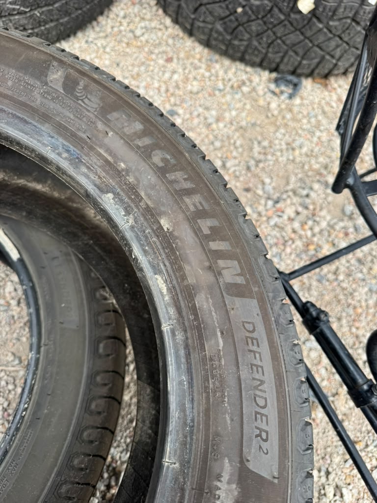 215/55R17 Pair (2 Used Tires) Michelin Defender