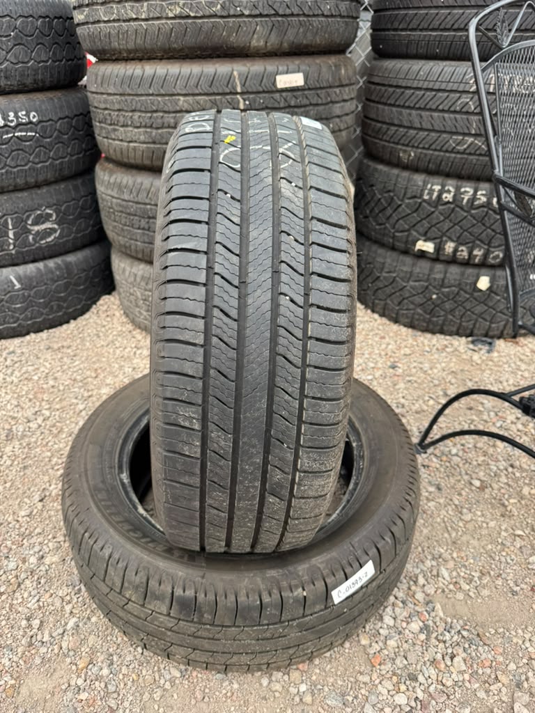 215/55R17 Pair (2 Used Tires) Michelin Defender