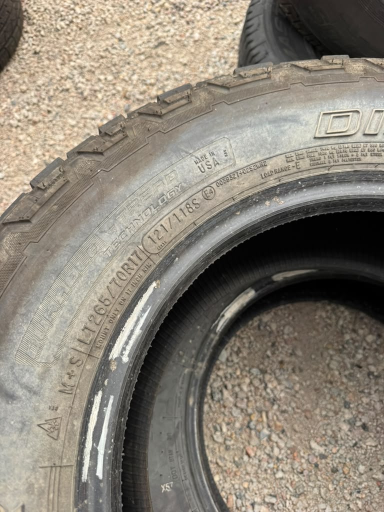 LT265/70R17 Pair (2 Used Tires) Cooper Discoverer AT3