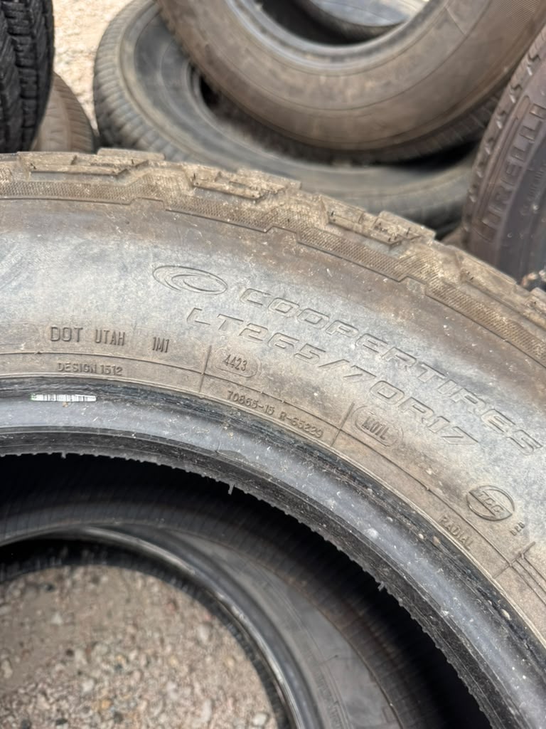 LT265/70R17 Pair (2 Used Tires) Cooper Discoverer AT3