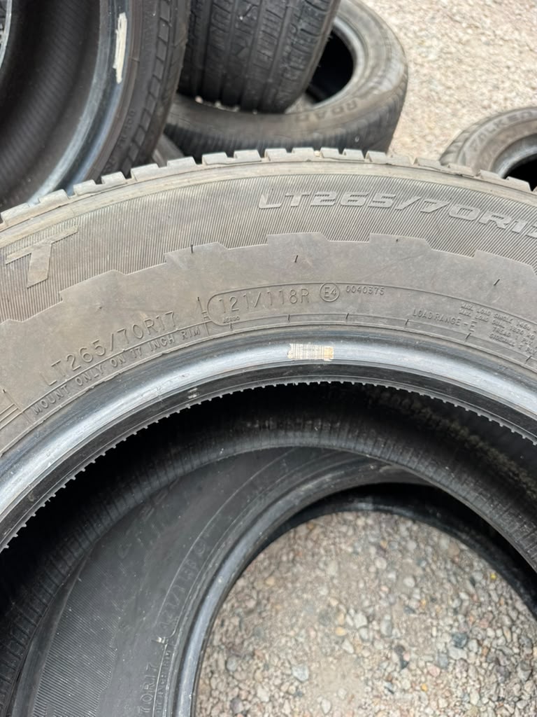 LT265/70R17 Pair (2 Used Tires) Mastercraft Stratus AP