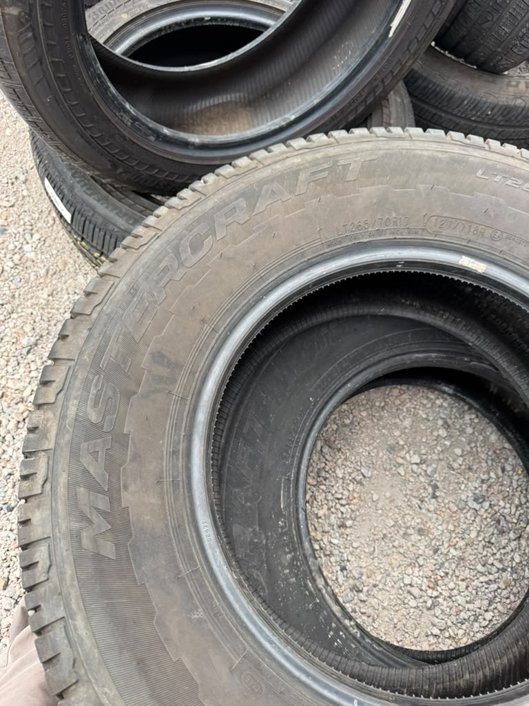 LT265/70R17 Pair (2 Used Tires) Mastercraft Stratus AP