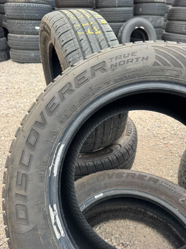 215/60R16 Pair (2 Used Tires) Cooper Discoverer True North