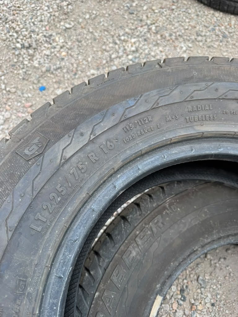 LT225/75R16 Pair (2 Used Tires) General Grabber