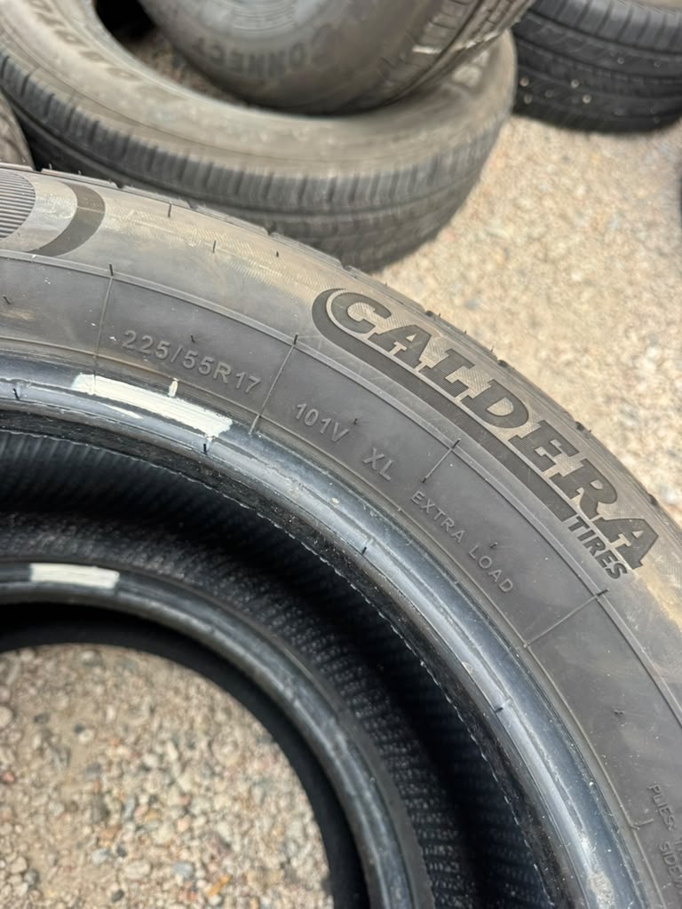 225/55R17 Pair (2 Used Tires) Caldera Confidence
