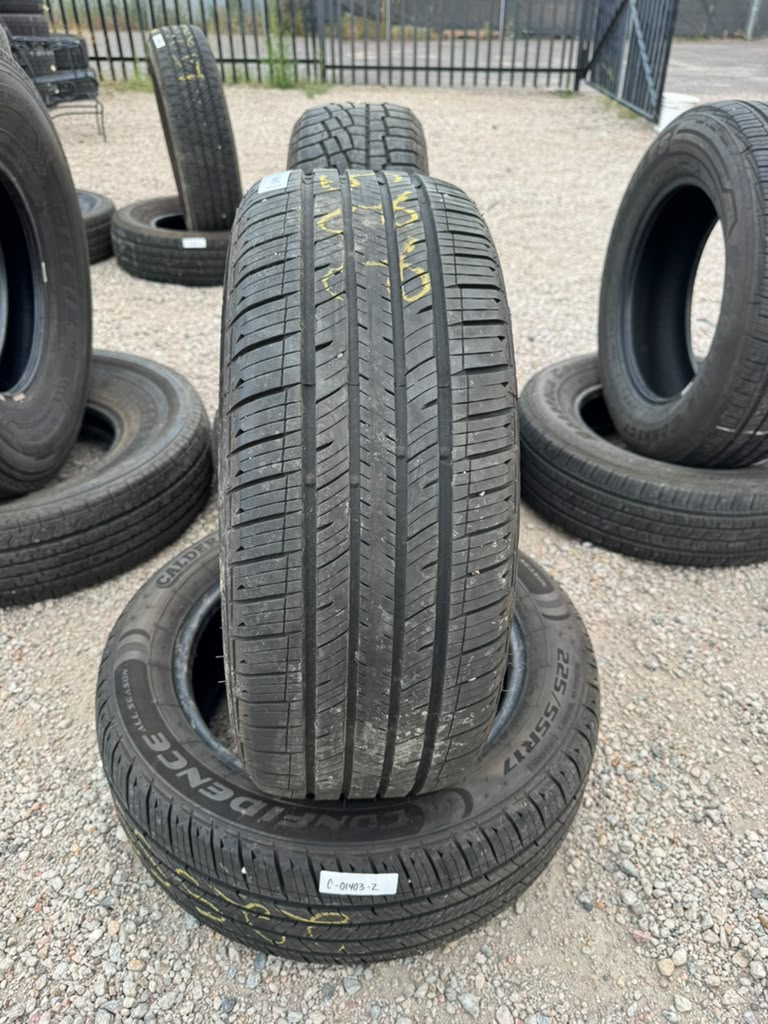 225/55R17 Pair (2 Used Tires) Caldera Confidence