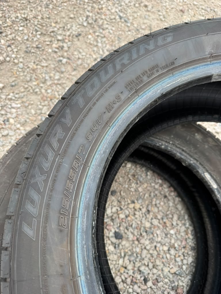 215/55R17 Pair (2 Used Tires) Mazama Luxury Touring