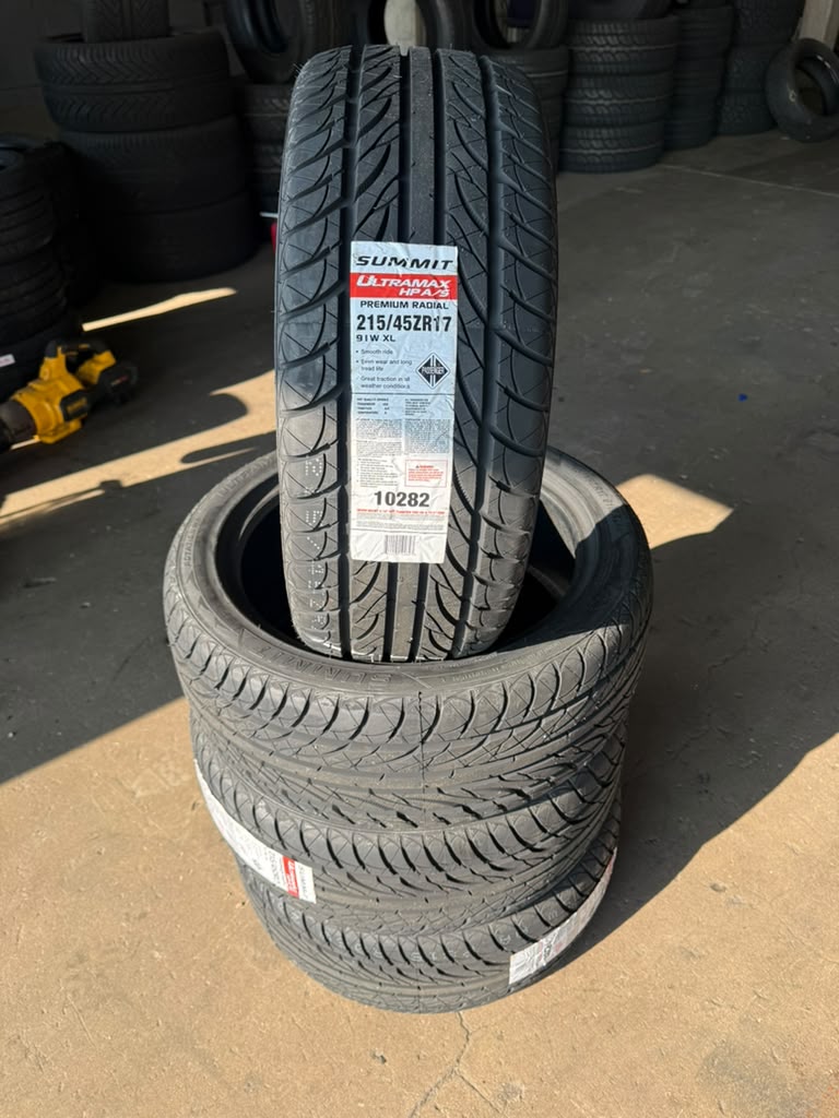 215/45R17 Set (4 Brand New Tires!!) Summit Ultra Max HP