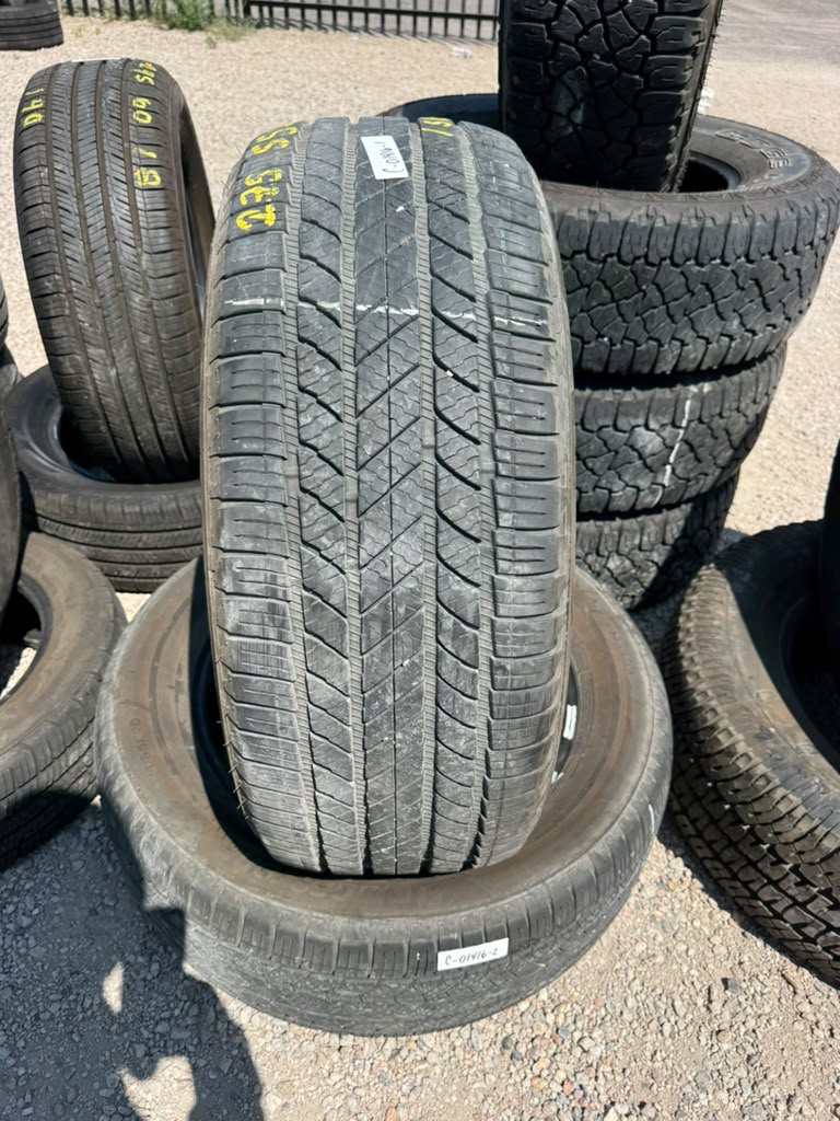 275/55R20 Pair (2 Used Tires) Bridgestone Alenza AS Ultra