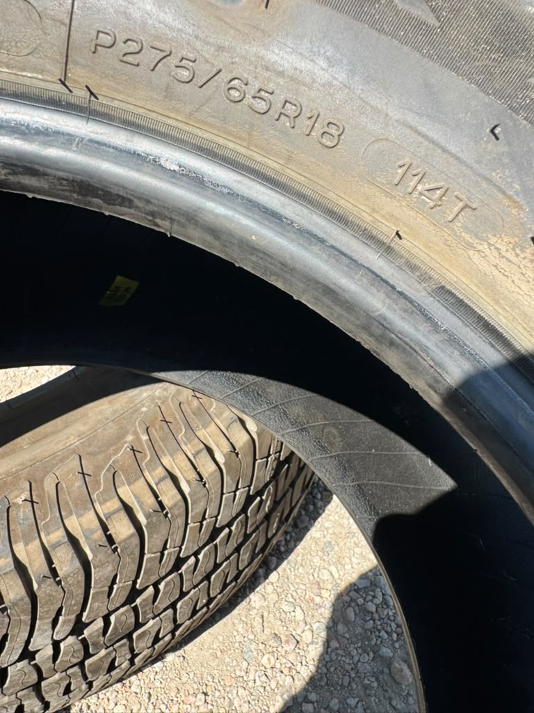 275/65R18 Pair (2 Used Tires) Michelin LTX