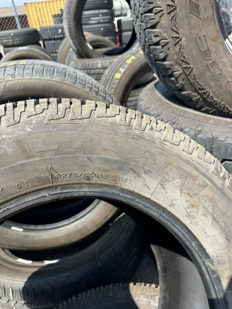 275/65R18 Pair (2 Used Tires) Michelin LTX