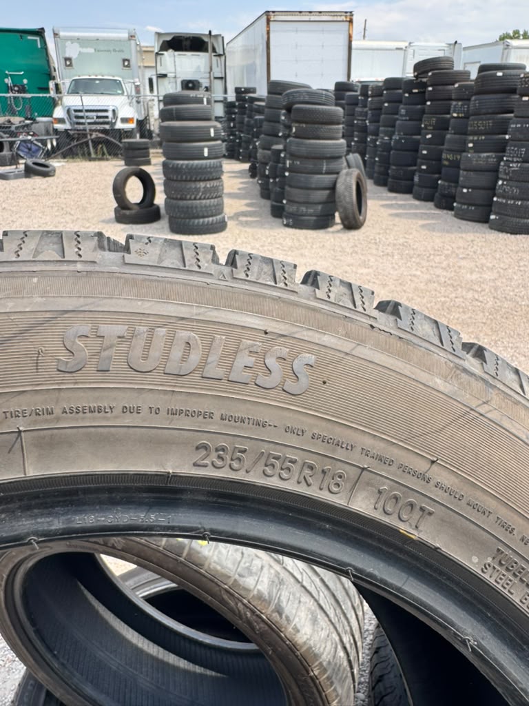235/55R18 Set (4 Used Tires) Nitto SN2 Studless