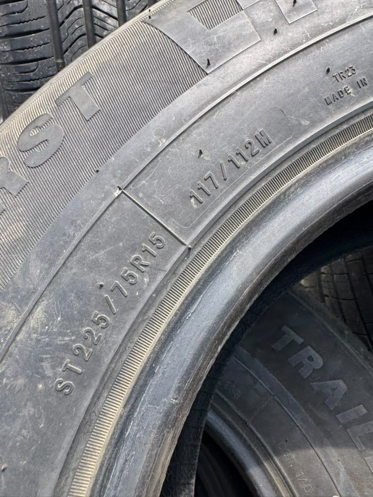 ST225/75R15 Set (4 Used Tires) Trailer King RST