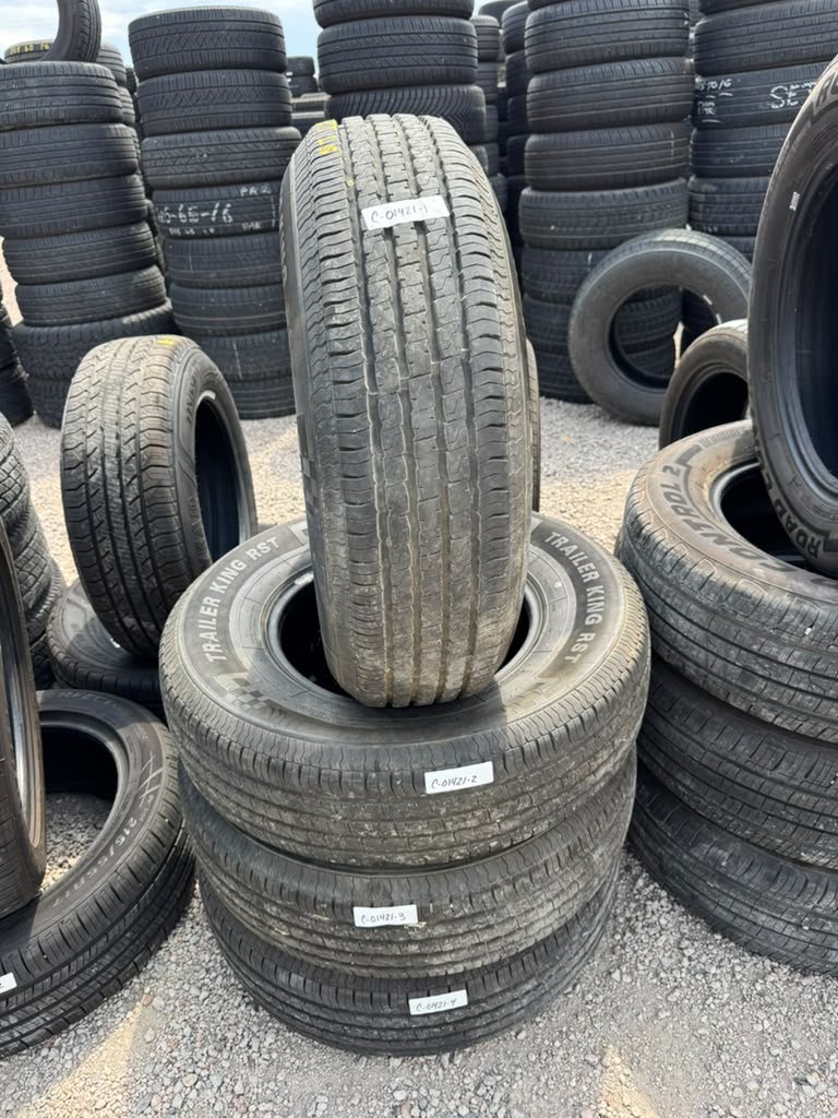 ST225/75R15 Set (4 Used Tires) Trailer King RST