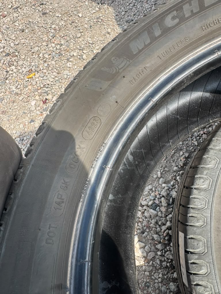 225/55R17 Pair (2 Used Tires) Michelin Defender
