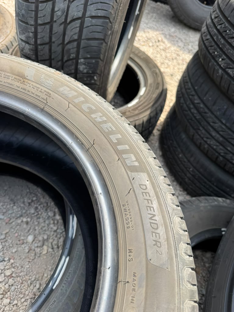 225/55R17 Pair (2 Used Tires) Michelin Defender