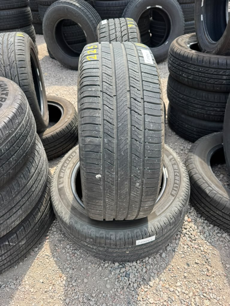 225/55R17 Pair (2 Used Tires) Michelin Defender