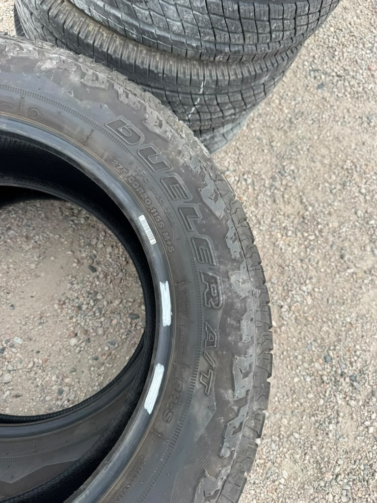 275/60R20 Pair (2 Used Tires) Bridgestone Dueler