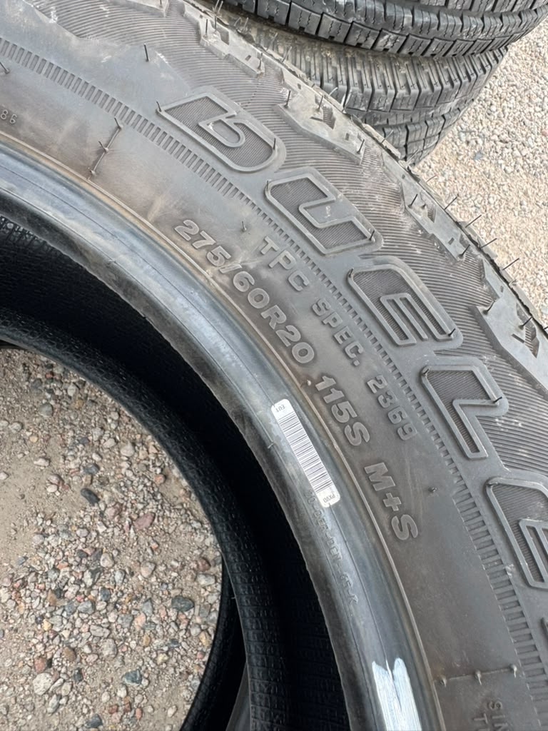 275/60R20 Pair (2 Used Tires) Bridgestone Dueler