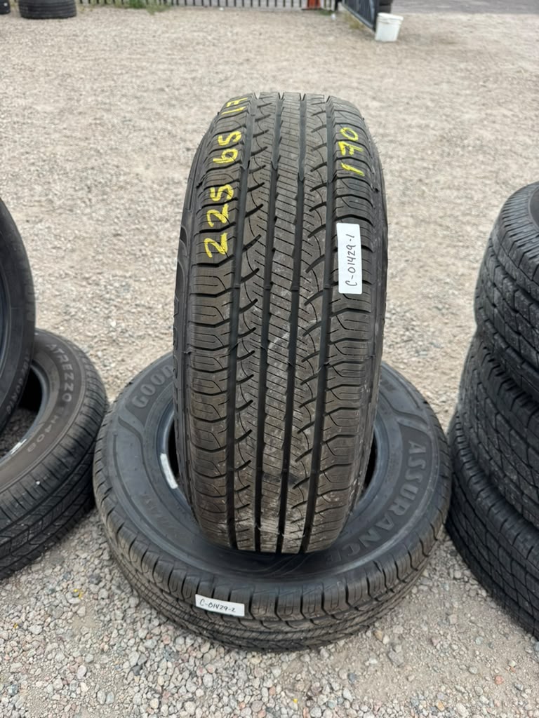 225/65R17 Pair (2 Used Tires) Goodyear Outlast Assurance