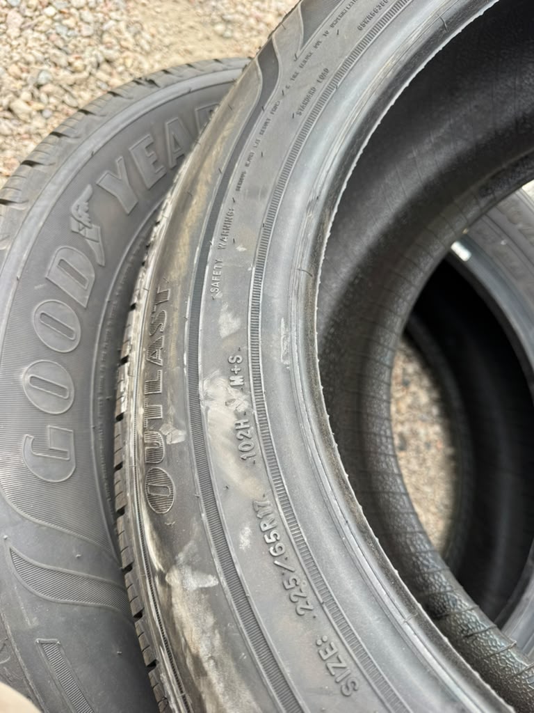 225/65R17 Pair (2 Used Tires) Goodyear Outlast Assurance