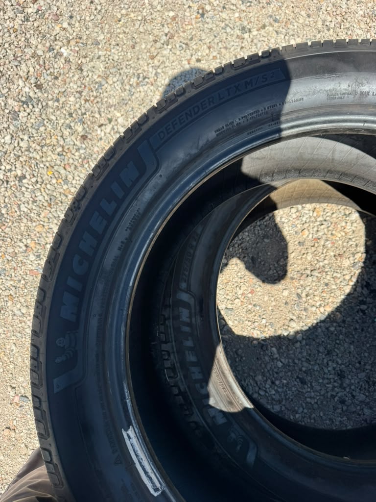 275/50R22 Pair (2 Used Tires) Michelin Defender LTX MS
