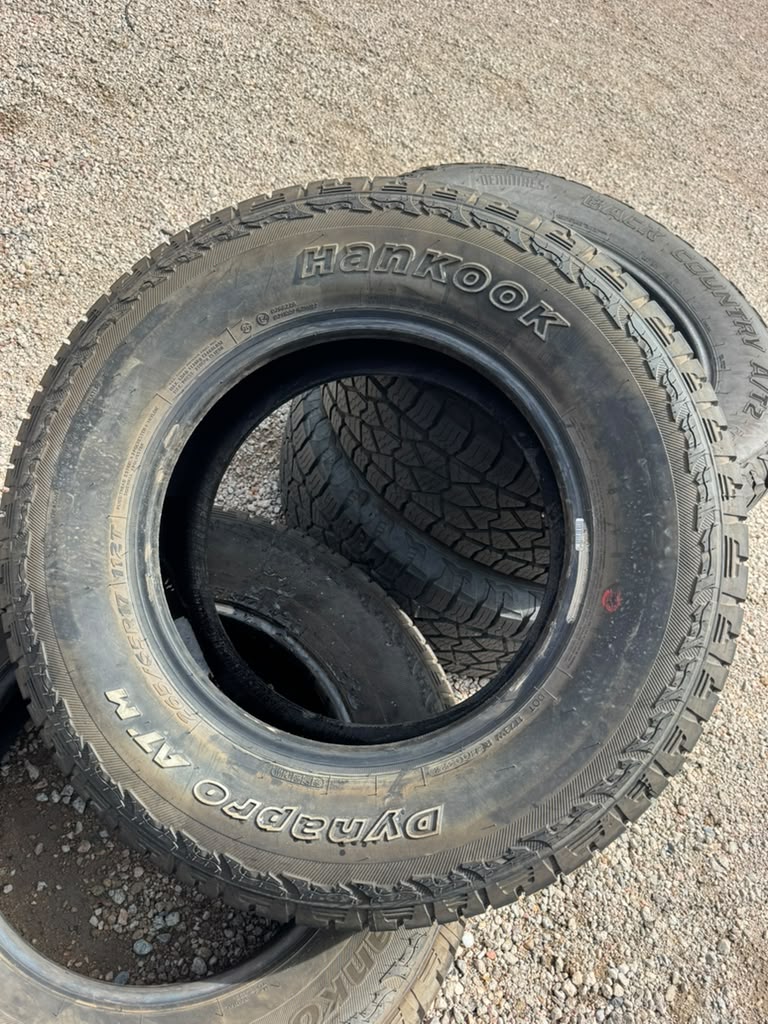 265/65R17 Pair (2 Used Tires) Hankook DynaPro ATM