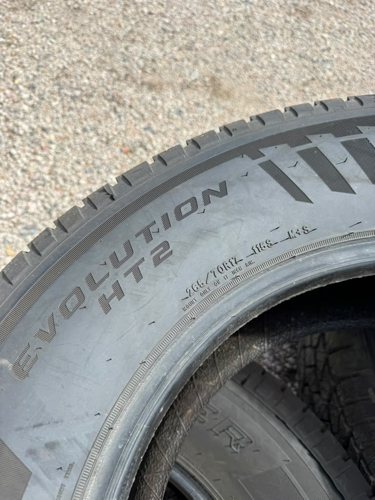 265/70R17  Pair (2 Used Tires) Cooper Evolution HT2