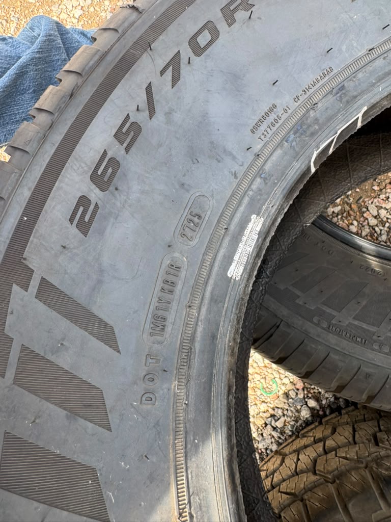 265/70R17  Pair (2 Used Tires) Cooper Evolution HT2