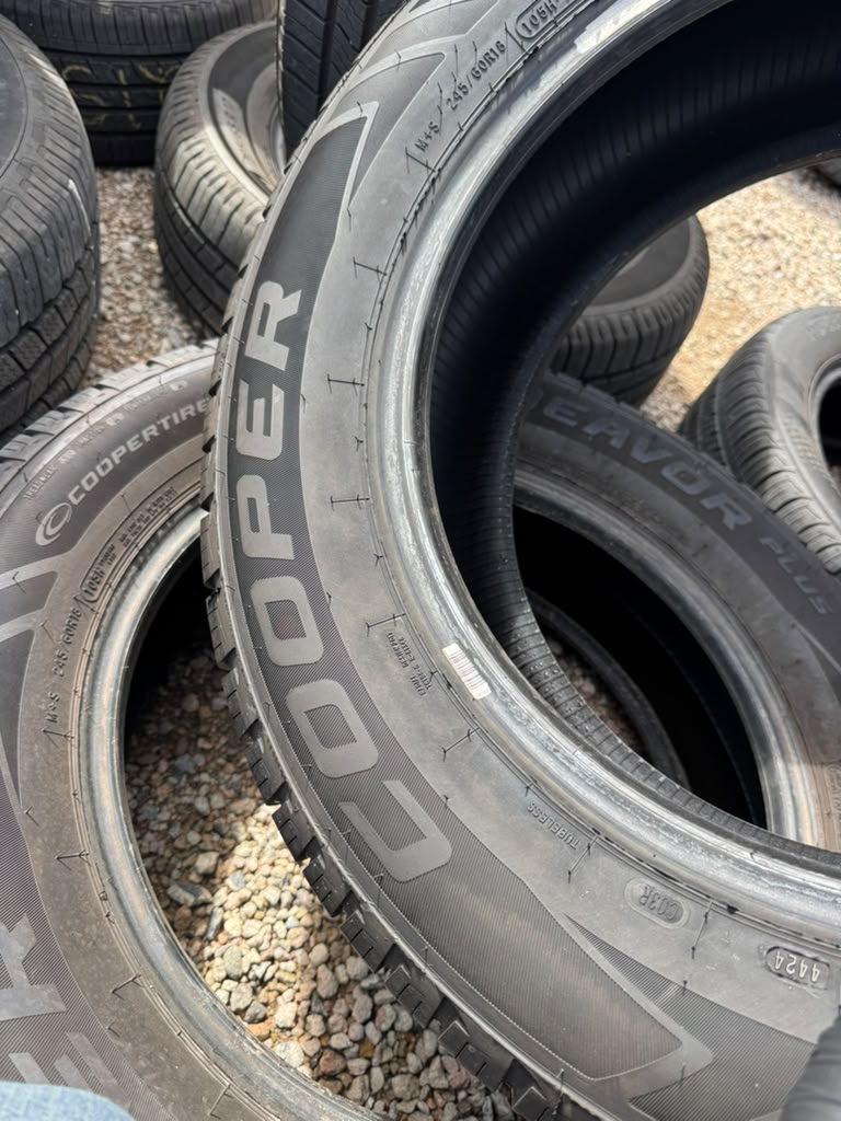 245/60R18 Pair (2 Used Tires) Cooper Endeavor Plus