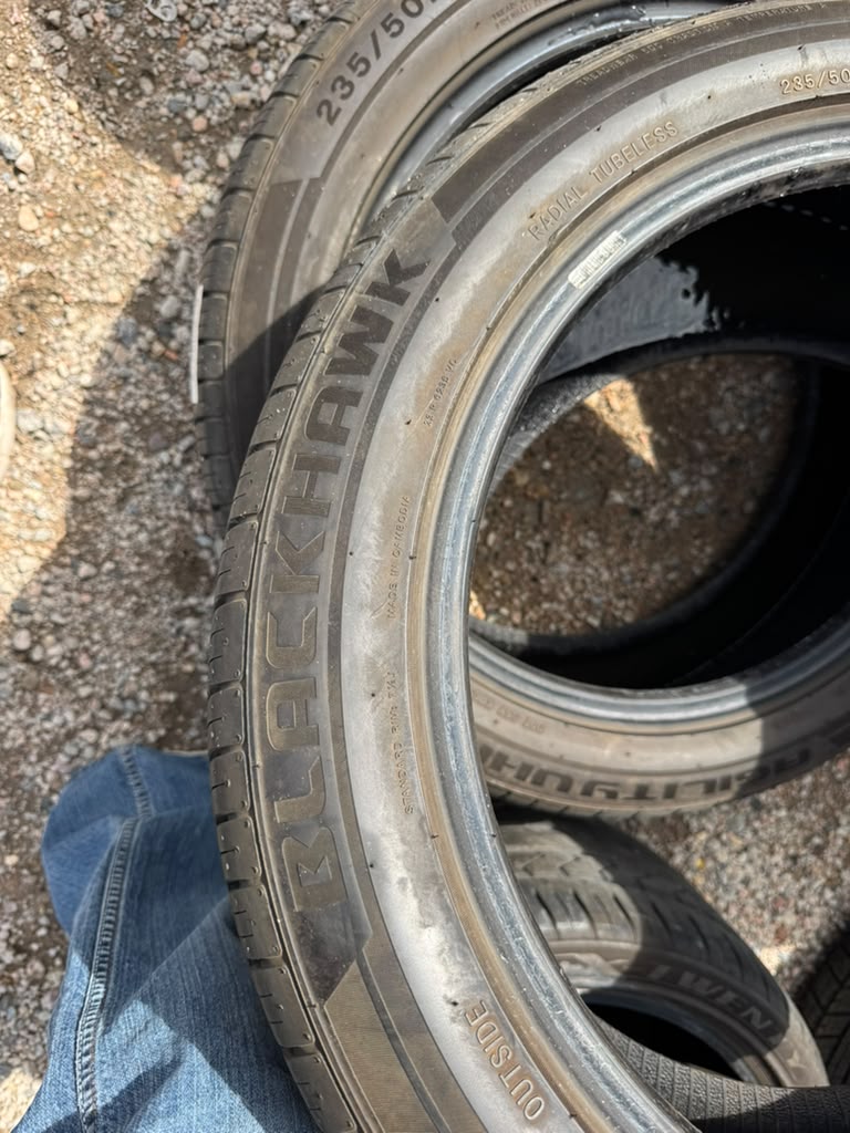 235/50R19 Pair (2 Used Tires) Blackhawk Agility UHP