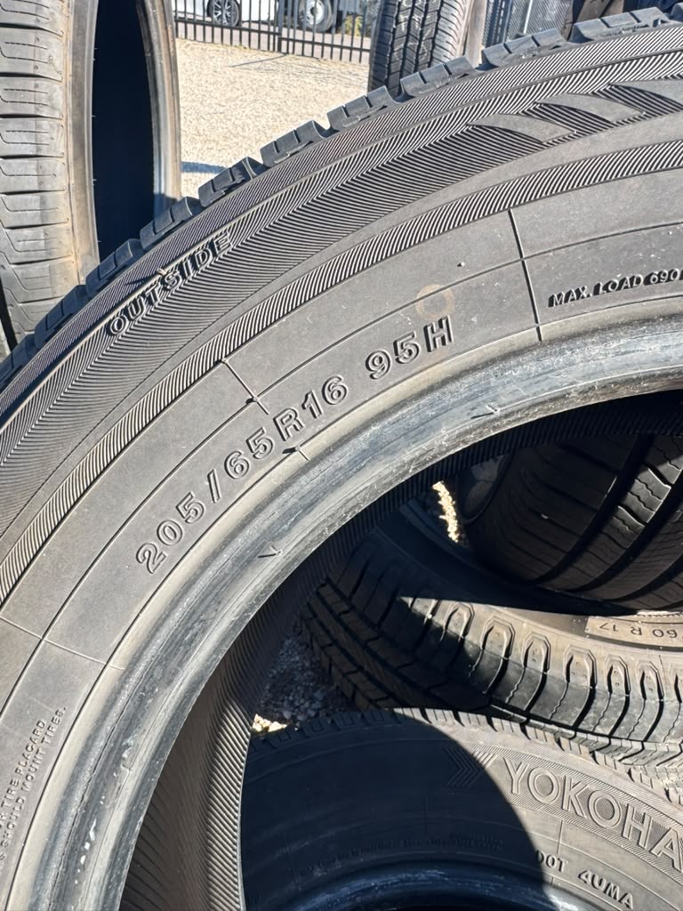 205/65R16 Pair (2 Used Tires) Yokohama Pinza