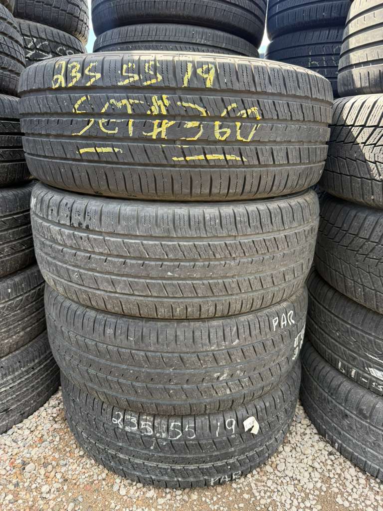 235/55R19 Set (4 Used Tires) Falken Pro G5
