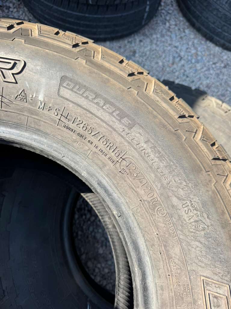 LT265/75R16 Pair (2 Used Tires) Cooper Discoverer AT3
